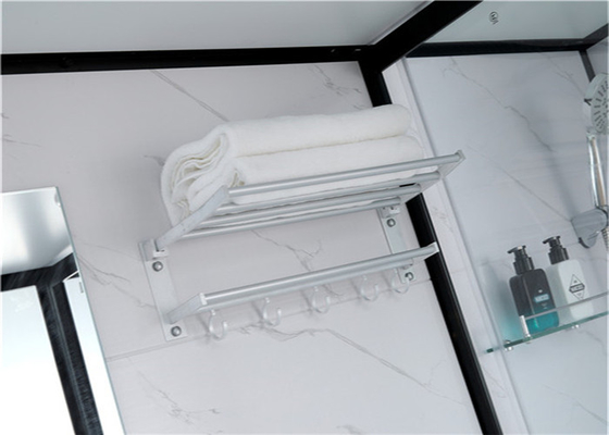 Buồng tắm vòi hoa sen Khay nhựa acrylic màu trắng2000 * 1160 * 2150mm mặt nhôm đen mở