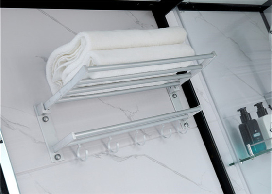 Buồng tắm vòi hoa sen Khay nhựa acrylic màu trắng2000 * 1160 * 2150mm mặt nhôm đen mở