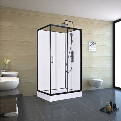 Cabin tắm vuông trong phòng tắm Màu trắng Acrylic ABS Khay sơn đen