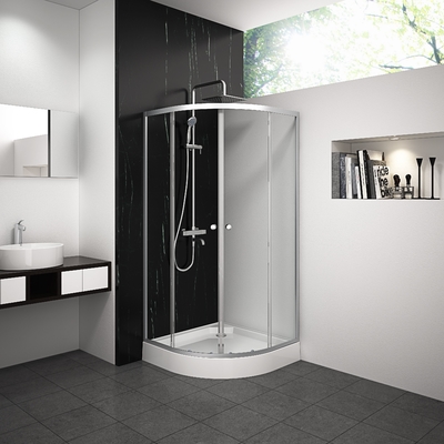 Phòng tắm 900x900x2000mm Vách tắm góc cong, Vách tắm vòi sen và bồn tắm