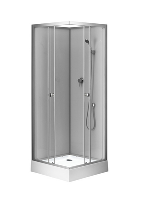 Phòng tắm kính 800X 800 X 2250mm với khung nhôm bạc