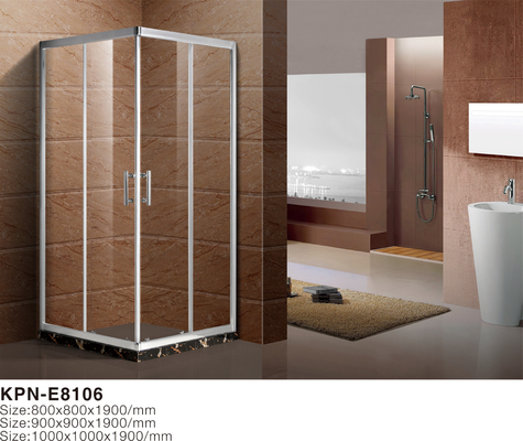 Kính cường lực vuông 6mm 900x900x2000mm Phòng tắm Vách tắm góc cong, Vách tắm vòi sen và bồn tắm