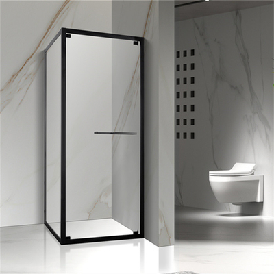 Pivot Door Square 4mm Tempered Clear Glass Cabin Shower với Thang Acrylic trắng